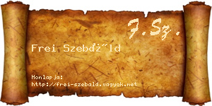 Frei Szebáld névjegykártya
